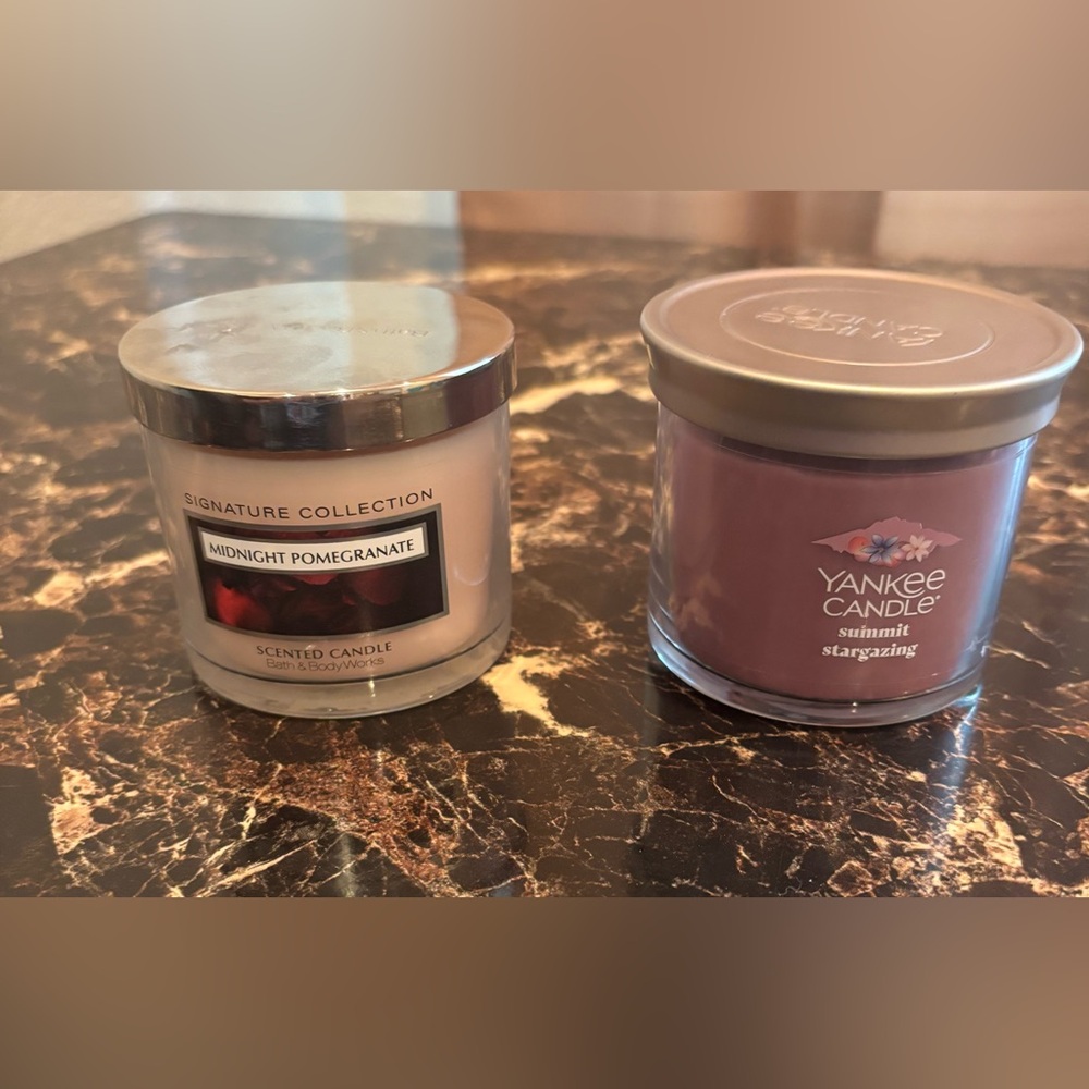 Bath & Body Works Midnight Pomegranate Candle - Yankee Stargazing